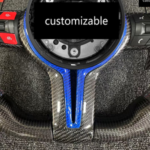 Volante de Fibra de Carbono con Empuñadura de Alcántara, Cubierta de Carbono Azul, Pantalla LED, Paletas de Carbono M1/M2 para <span class=keywords><strong>BMW</strong></span> M3 M4 M5 X3 X4 G20 G22 - Product Image 3