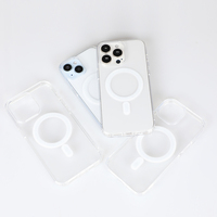 Tpu Charge sans fil Coque de téléphone transparente Coque arrière Coque de téléphone magnétique antichoc iPhone 12 13 14 15 16 pro max