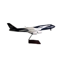 Modèle d'avion Lufthansa 747-8 Century Edition de 47 cm, avec son et lumière, simulation sonore, objet de collection, ornement de décoration, cadeau de Noël