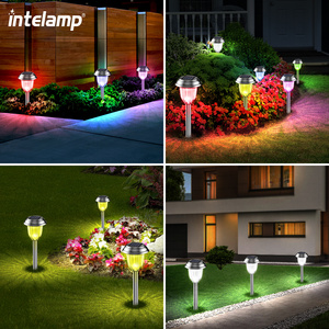 Intelamp in acciaio inox impermeabile vie luci per esterni <span class=keywords><strong>LED</strong></span> prato fata luce solare pali per il <span class=keywords><strong>giardino</strong></span> - Product Image 5