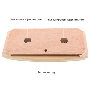 Thermo-hygromètre <span class=keywords><strong>JACKBO</strong></span> moderne en bois massif de pruche, écologique, alimenté par prise, accessoires pour sauna sec avec garantie d'un an - Product Image 6