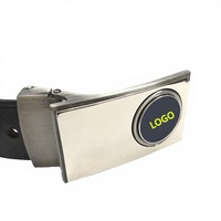 Boucle de ceinture en alliage poli durable avec logo personnalisé - Accessoire de golf élégant pour homme, cadeau