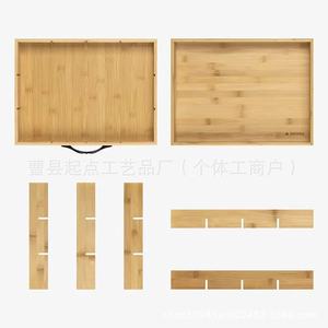 <b>Wooden</b> Storage Box Rectangle With Compartments For Office <b>Desk</b> Organizer - Product Image 4