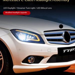 Faro Delantero Modificado LED DRL para Mercedes Benz Clase C W204 2007-2011 C180 C200 C260 - Product Image 2