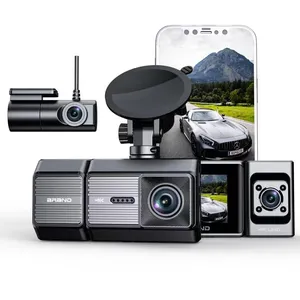 Three 3 Channel Night Vision Mini 2" Car Video Recorder GPS Wifi Dashcam 4k FHD Car DVR Car Dash Cam