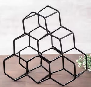 Hermosa colección de lujo Metal Wine Rack Table Bottle Holder Elegante Champagne Stand precio al por mayor - Product Image 2