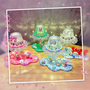 Kit de bricolage créatif pour enfants de 4 à 6 ans : Lampe décorative en carton et plastique avec colle créative, jouet fait main pour filles - Product Image 3