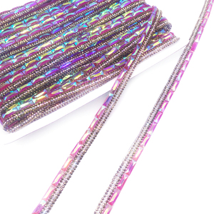 1 Yard Crystal Rhinestone Trimming on Roll Motif Strass Hot Fix Rhinestone Tape for Dresses Decoration - Product Image 5