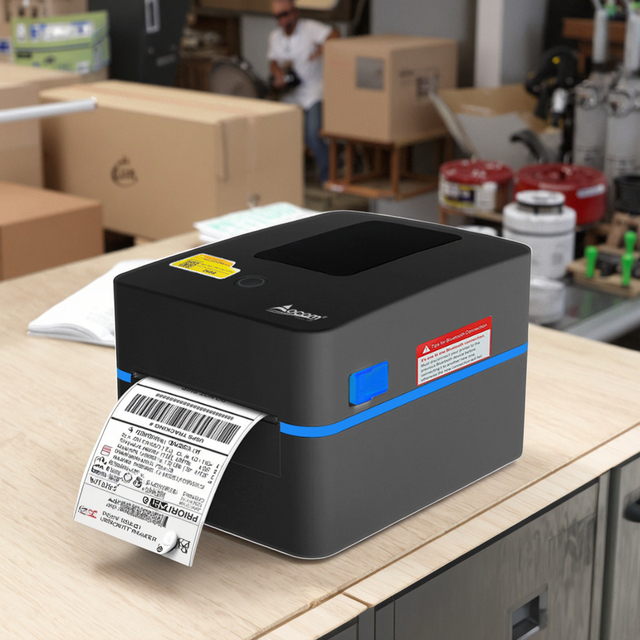 4'' Desktop Label Printer for Shipping Packages Retail Price Tag Barcode POS