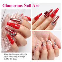 IMTITI clair non coulant gelée strass Gel Chrome poudre à ongles décoratif colle sculptant Gel pour Nail Art pas d'essuyage
