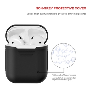 <span class=keywords><strong>เคส</strong></span>ซิลิโคนนิ่มสำหรับ AirPods 1 <span class=keywords><strong>2</strong></span> 3 4 Pro ป้องกันการกระแทก ป้องกันการตก ฝาครอบป้องกันแบบพกพาสำหรับหูฟัง - Product Image 4