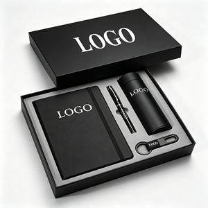 Ensemble cadeau promotionnel d'entreprise personnalisé 4 en 1, bloc-notes en cuir A5 avec stylo, thermos pour les employés - Product Image 5