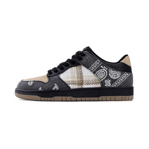 Chaussures de skate pour hommes 2026, nouvelle collection printemps, motif écossais britannique brodé, chaussures de sport décontractées à semelle épaisse, tendance - Product Image 5