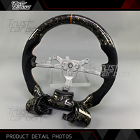 Volant sport en fibre de carbone forgée or personnalisé avec support LED pour Chevrolet Corvette C6 2007-2013 C5 C7 Z06 Zr1