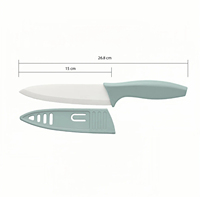 Couteau de chef en céramique de 6 pouces avec manche en PP et étui, lame en zircone blanche écologique, en stock