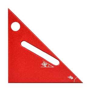 Pinrui Aluminum Alloy Triangle Ruler Red With Logo Right Angle Woodworking Ruler For Precision Marking And Cutting - Product Image 2