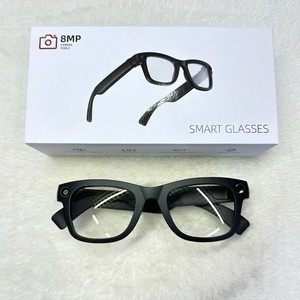 Smart Glasses 8MP Camera <b>Bluetooth</b> Calling Voice Control Black Dual Lenses - Product Image 3