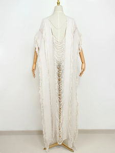 Cover <span class=keywords><strong>Bikini</strong></span> con tunica all'uncinetto Sexy abito lungo da donna vestiti estivi con nappe da spiaggia - Product Image 6