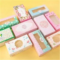 Boîtes à tarte sucrées à fenêtre fantaisie de nouvelle mode Boîtes d'emballage de biscuits pliées