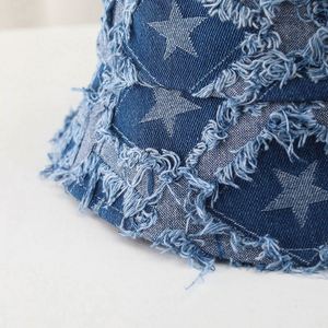 Chapeau Bob Unisexe Vintage en Jean Vieilli Style Classique de Créateur, Broderie 3D Quotidienne, Protection Solaire en Toile – Vente en Gros - Product Image 5