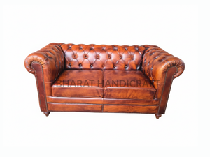 Sofá Chesterfield de 2 Plazas, Diseño Clásico Tapizado, Asientos Profundos y Cómodos, Elegante y Duradero, Perfecto para Sala de Estar o Salón - Product Image 2