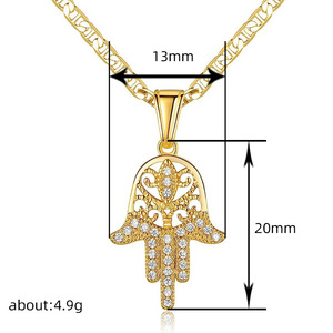 Collana Trendy con Ciondolo a Mano di Hamsa per Donne, Gioiello alla Moda per Uso Quotidiano, Idea Regalo - Product Image 4