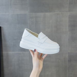 Women's <b>White</b> Sneakers with Thick Soles <b>Heel</b> Lift Lightweight Breathable Casual Shoes Spring Summer 2026 - Product Image 6