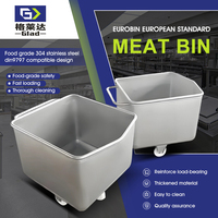 Chariot à viande en acier inoxydable de qualité supérieure, chariot de qualité alimentaire avec roues à roulement fluide pour usine de viande
