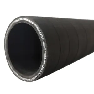Tuyaux en caoutchouc d'approvisionnement d'usine tuyau en caoutchouc tressé hydraulique à haute pression tuyau de tuyau noir