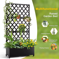 Armoire de rangement extérieure pour plantes avec écran d'intimité, séparateur de jardinière pour balcon, patio, jardin, design de mobilier métallique sur mesure