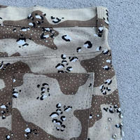 Shorts en jean vintage pour homme, personnalisés OEM, imprimés camouflage DTG sur toute la surface, coupe cargo large, en coton épais, taille haute avec strass