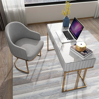 Chaise de bureau moderne en marbre de style nordique, luxe léger, pour espace d'étude des jeunes filles, chambre à coucher, salon de beauté, consultation, et table d'écriture en bois massif