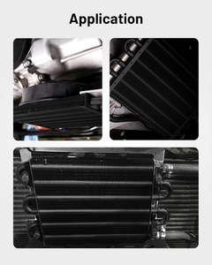 Kit de refroidisseur d'huile de transmission en aluminium à tubes et ailettes 8 rangées pour mise à niveau automobile, condenseur de tube à rangées pour modification automobile - Product Image 6