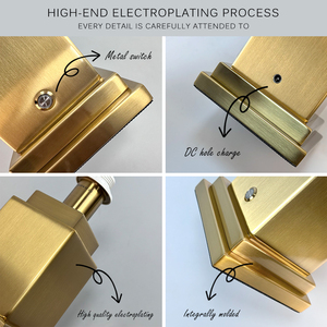 Hiện Đại Bắc Âu Có Thể Sạc Lại Vàng Kim Loại Bảng Đèn E14 Bàn Vải Bóng Râm Xách Tay Không Dây Bàn Đèn Đọc Sách Pin Điện - Product Image 4