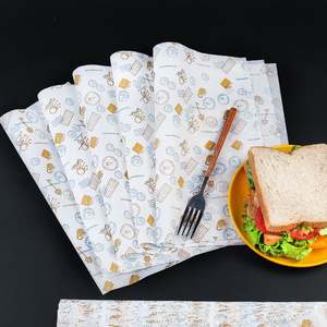 Custom <b>Paper</b> Food Grease & Oil-Proof Buger <b>Wrapping</b> <b>Paper</b> for Fast Food Hamburger Sandwich BBQ Burger Cookie PE Coated - Product Image 5