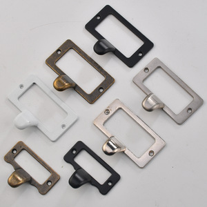 New Chinese Style Zinc Alloy Handle Label Frame Antique Pull For <b>Packaging</b> <b>Box</b> Home Decoration Durable Iron Hardware - Product Image 3