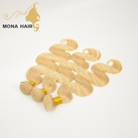 Prêt à Expédier Meilleure Qualité Cuticule Brute Aligner Vierge Couleur Cheveux Raides 613 Cheveux Humains 613 Paquets de Cheveux Vierges