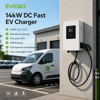 Cargador de Vehículos Eléctricos EVEGO ISO15118 de 14kW CC, CCS1/CCS2/GBT, Nuevo, I+D, Estación de Carga Doméstica, OCPP 2.0.1, Cargador Rápido para Autos Eléctricos