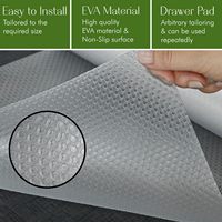 Revêtement de tiroir en rouleau Eva, haute durabilité, propre, non adhésif, pour armoires de cuisine, rangement, bureaux, ustensiles de cuisine