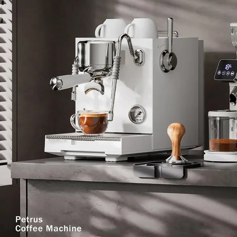 ماكينة صنع قهوة الإسبرسو الإيطالية شبه الأوتوماتيكية الاحترافية مُخمِّر للقهوة للاستخدام المنزلي والتجاري وماكينة القهوة ذات الاستخدام المزدوج