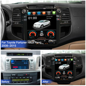 HFMidia Autoradio 12,1 pouces avec écran vertical, lecteur multimédia vidéo Bluetooth pour Toyota Fortuner 2008-2015, CarPlay sans fil, lecteurs auto - Product Image 4