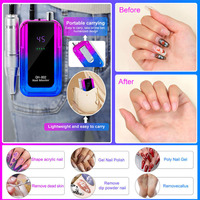 Perceuse à ongles professionnelle 45000 tr/min manucure Art outils écran LCD Rechargeable sans fil ongles ponceuse fichier pour Salon