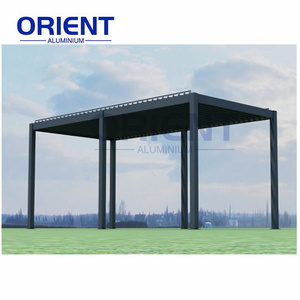 Independiente grande resistente moderno Nuevo diseño de lujo jardín Gazebo motorizado Patio techo al aire libre pérgola de aluminio - Product Image 4