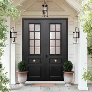 Portail de villa haut de gamme en aluminium moulé sur mesure, design embossé antivol, compatible avec la serrure intelligente, porte d'entrée premium - Product Image 4