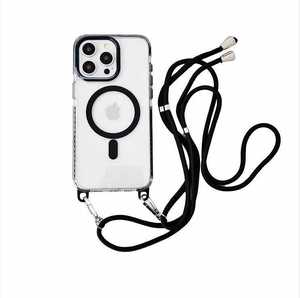 Étui magnétique pour <span class=keywords><strong>iPhone</strong></span> 15 <span class=keywords><strong>Pro</strong></span> <span class=keywords><strong>Max</strong></span> avec lanière à bandoulière iPones 14 <span class=keywords><strong>Pro</strong></span> <span class=keywords><strong>13</strong></span> 12 avec <span class=keywords><strong>collier</strong></span> en corde 15 <span class=keywords><strong>Pro</strong></span> Couverture magnétique transparente - Product Image 6
