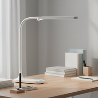 Lampe de bureau LED ABS à double gradation, réglable, pour lecture intérieure, protection des yeux, avec commande tactile, simple et flexible