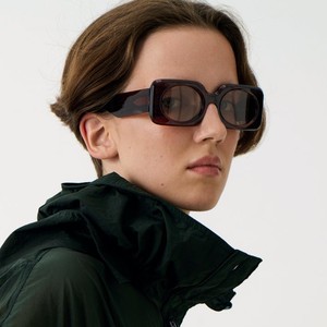 Fw Chất lượng cao thời trang sang trọng Thiết kế Retro vuông Vòng PC + CP Khung kính mặt trời phân cực biểu tượng tùy chỉnh Kính mát phụ nữ người đàn ông - Product Image 3