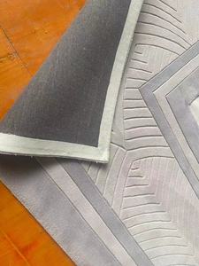 Beige di colore tinta unita disegno <span class=keywords><strong>viscosa</strong></span> di seta <span class=keywords><strong>tappeto</strong></span> per soggiorno <span class=keywords><strong>tappeto</strong></span> - Product Image 6