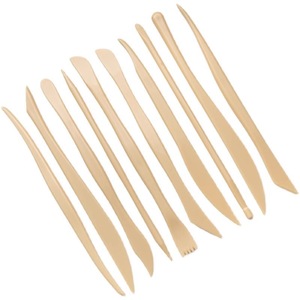 Wooden Pottery <b>Tools</b> 10 Piece Set Thin Blade Scrapers For Clay Sculpting And Diy Crafting - Product Image 5