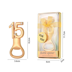 Birthday Gift Party Gift <b>Gold</b> 15 Bottle Opener Promotional Gift <b>Number</b> Bottle Opener - Product Image 3